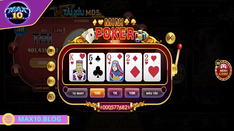 Mini Poker mang đến trải nghiệm thú vị cho bet thủ